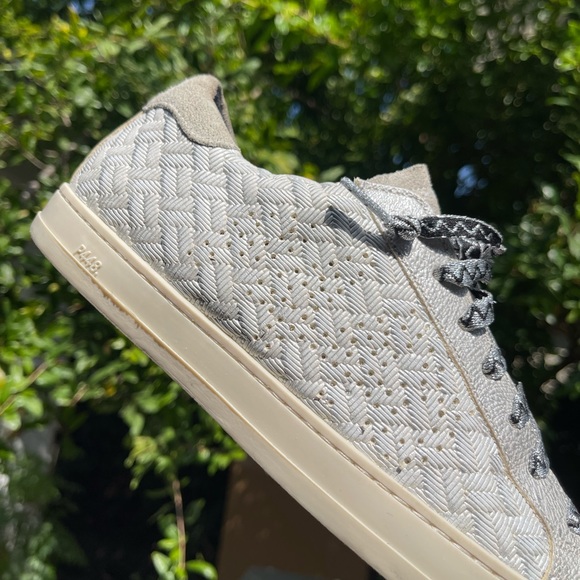 - P448 John White Leather Sneaker In Task White 35 - Picture 4 of 16